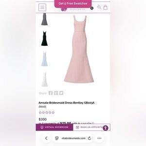 Amsale Bentley Dress color Ballet